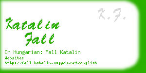 katalin fall business card